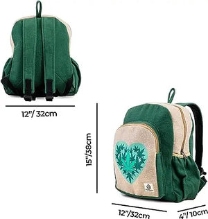 Introducing the "Ganja Heart Hemp Backpack": Where Style Meets Sustainability Freakmandu