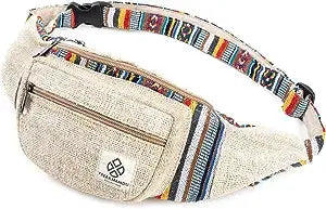 Elevate Your Wardrobe with White Hemp Fanny Pack Boho Freakmandu