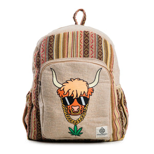 Conscious Fashion, Ethical Choices : Medium Yak print Hemp Bag Freakmandu