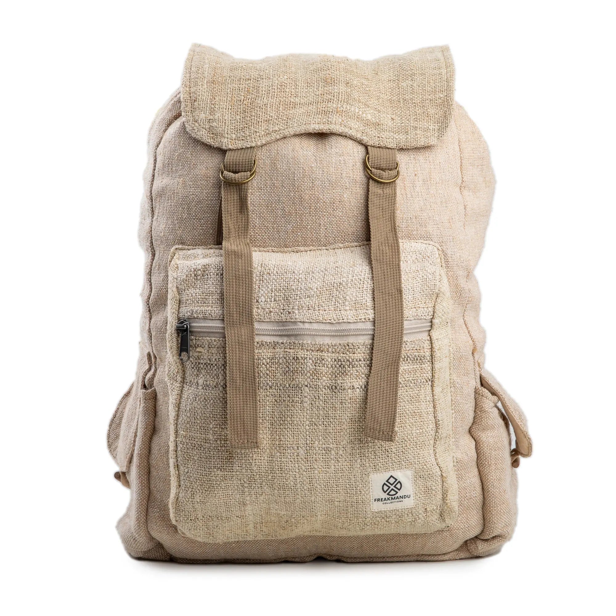 Fashionable Hemp Travel Gear- "Drawstring Hemp Backpack" Freakmandu