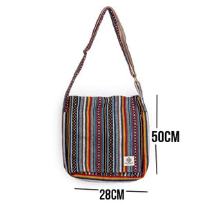 Woven Hemp Messenger Bag